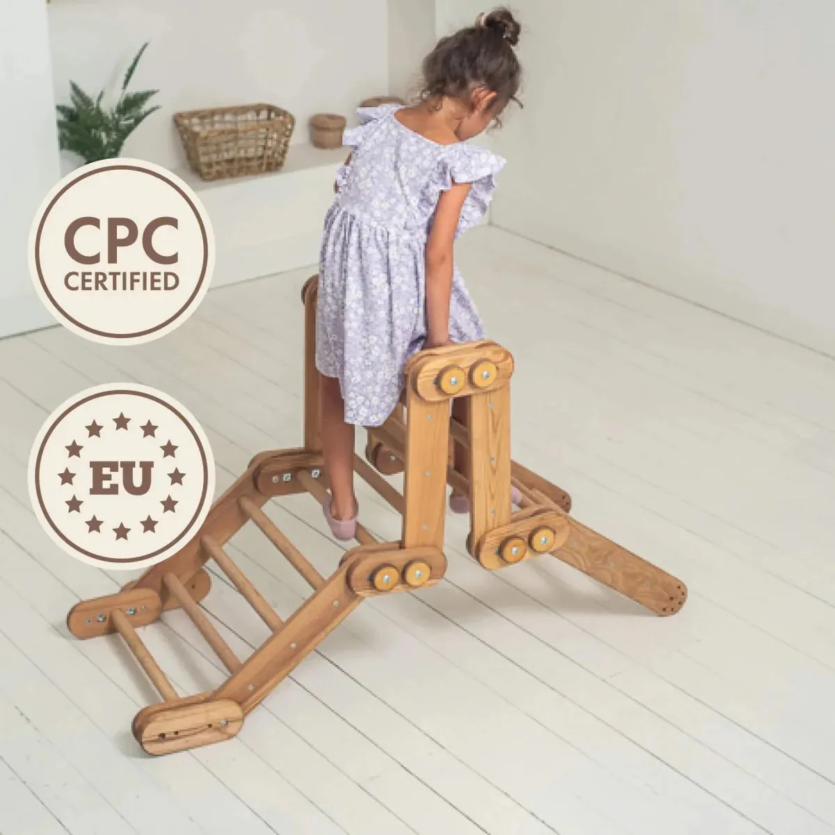 2in1 Montessori Climbing Set: Snake Ladder   Slide Board/climbing Ramp