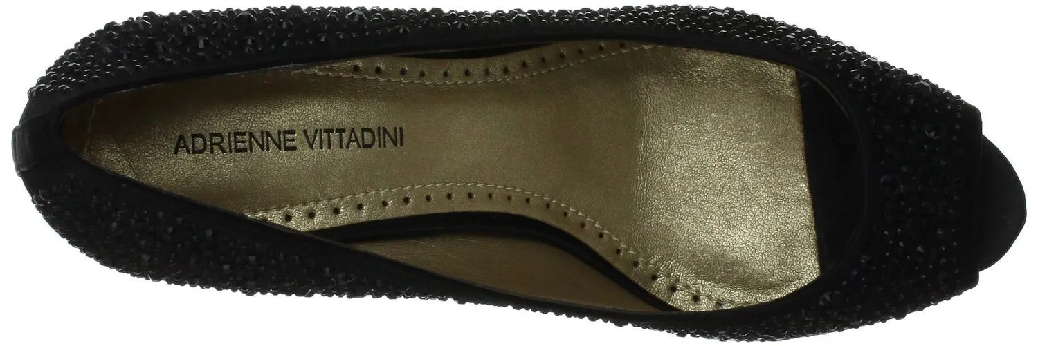 Adrienne Vittadini Pippi Platform Black Pump  (Women)