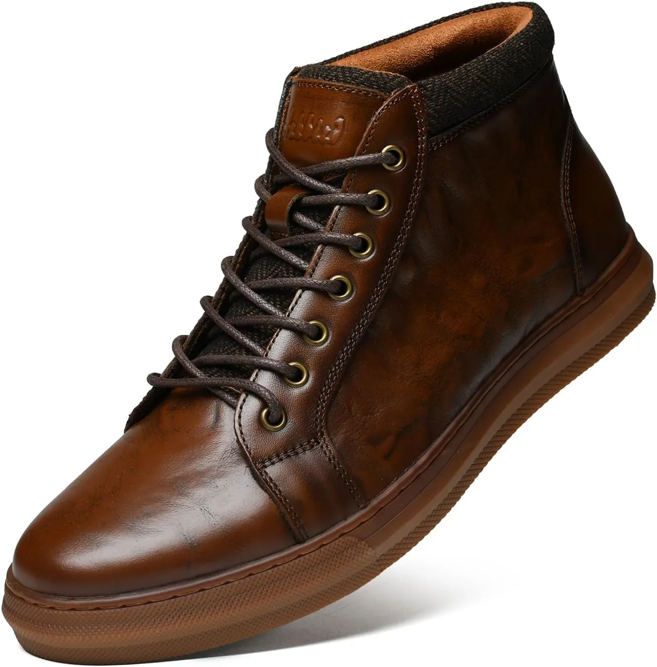 Arkbird Mens Leather Sneaker Fashion Classic Casual Chukka Ankle Boots for Men