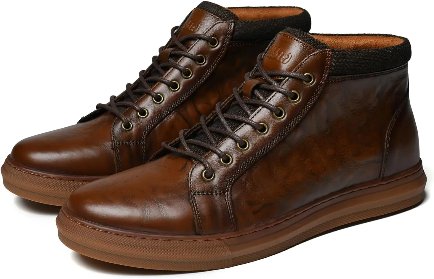 Arkbird Mens Leather Sneaker Fashion Classic Casual Chukka Ankle Boots for Men