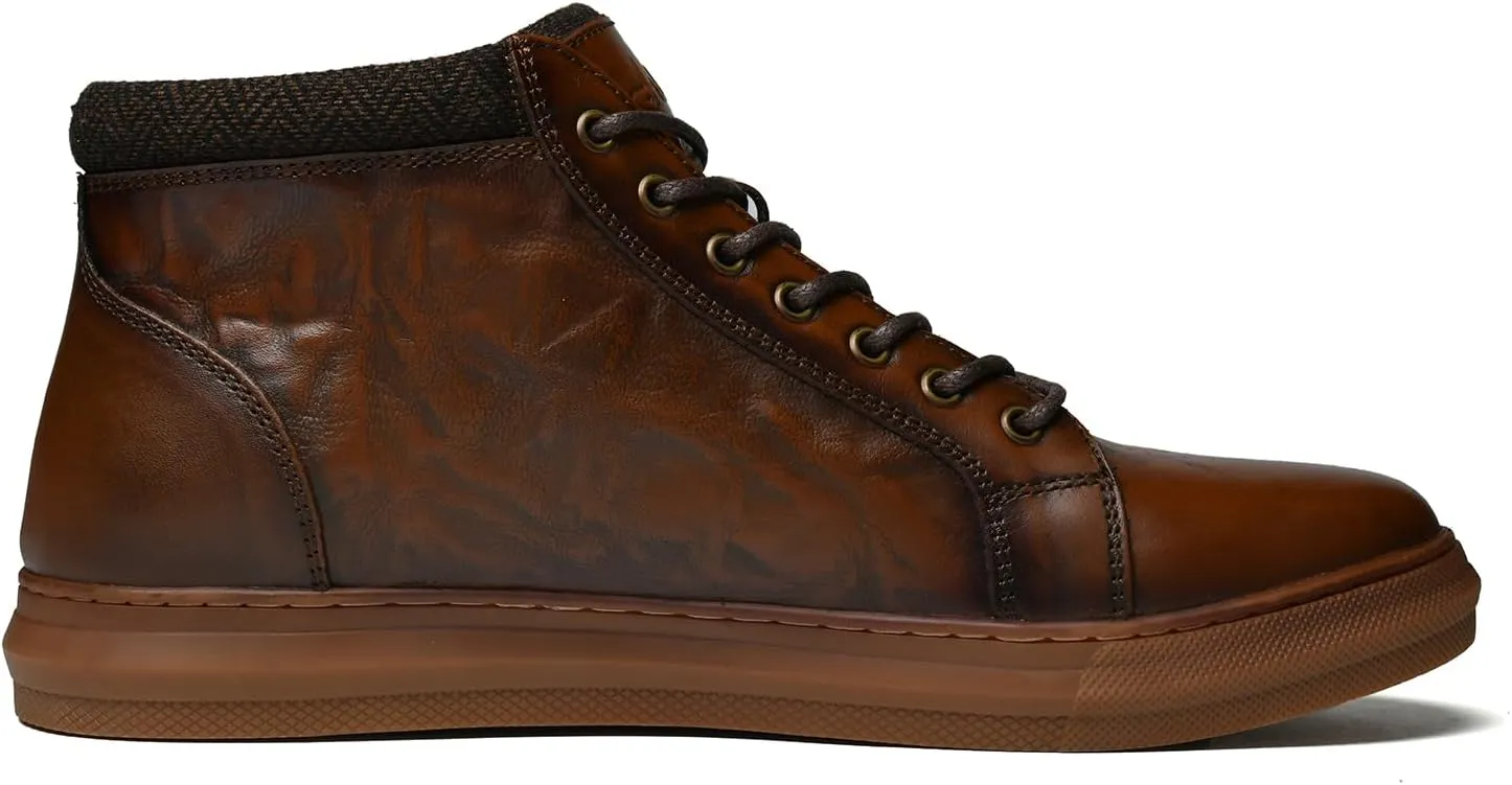 Arkbird Mens Leather Sneaker Fashion Classic Casual Chukka Ankle Boots for Men