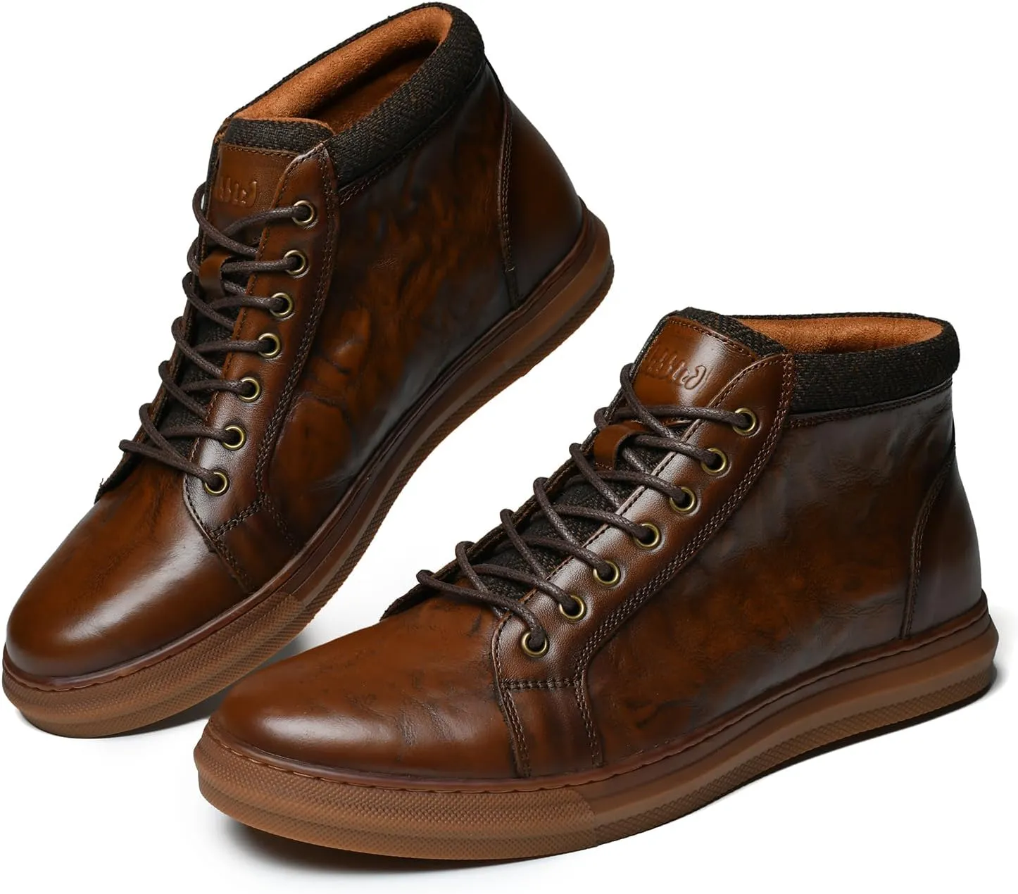 Arkbird Mens Leather Sneaker Fashion Classic Casual Chukka Ankle Boots for Men