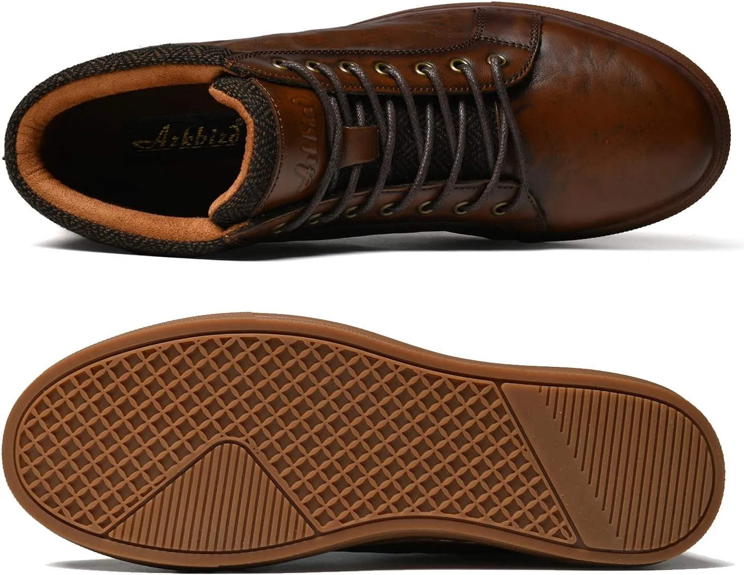 Arkbird Mens Leather Sneaker Fashion Classic Casual Chukka Ankle Boots for Men