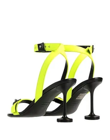 Balenciaga sandals, bright green/black