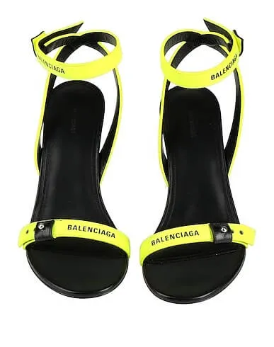 Balenciaga sandals, bright green/black