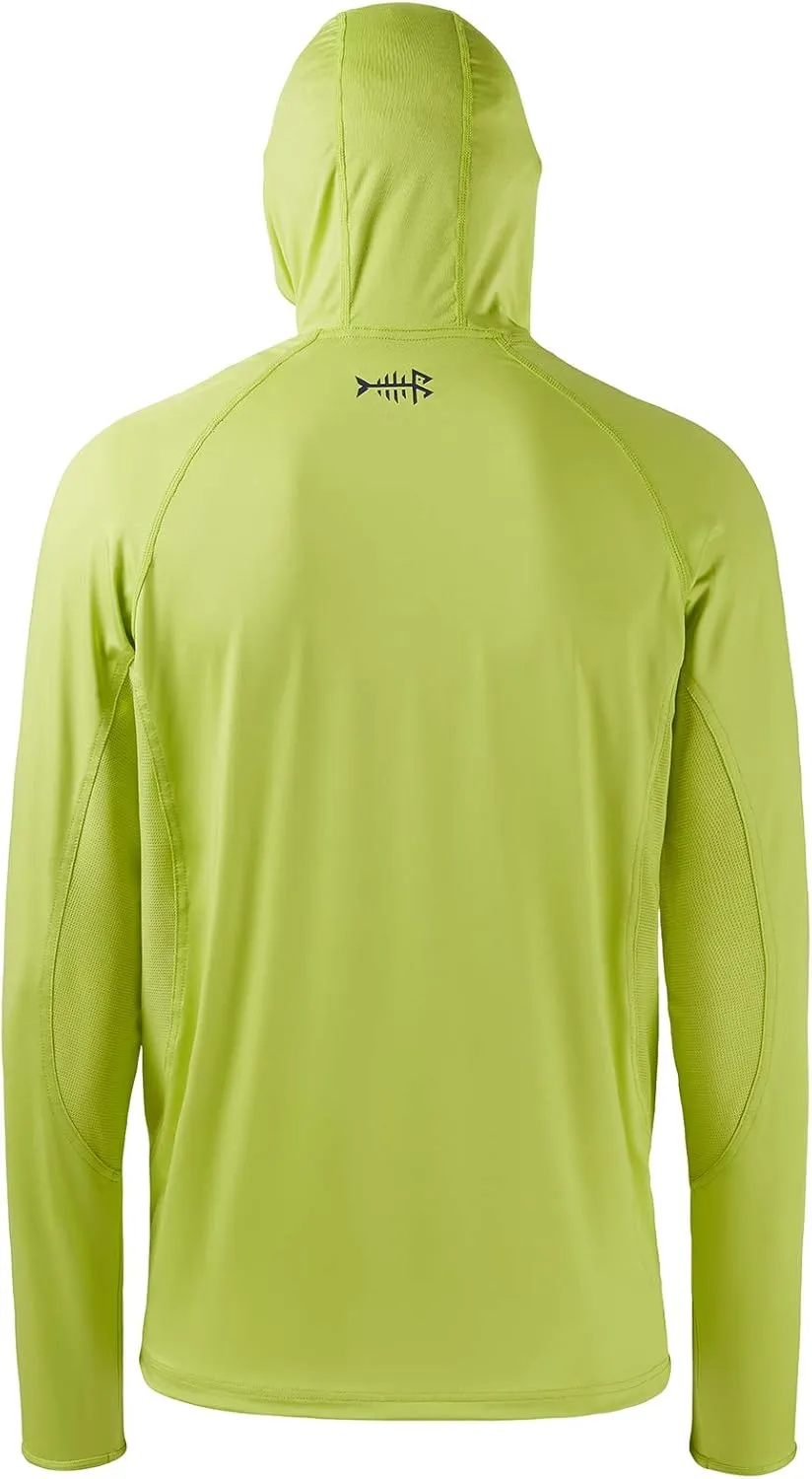 BASSDASH UPF 50  Men??s Long Sleeve Fishing Shirt with Mask UV Neck Gaiter Hoodie