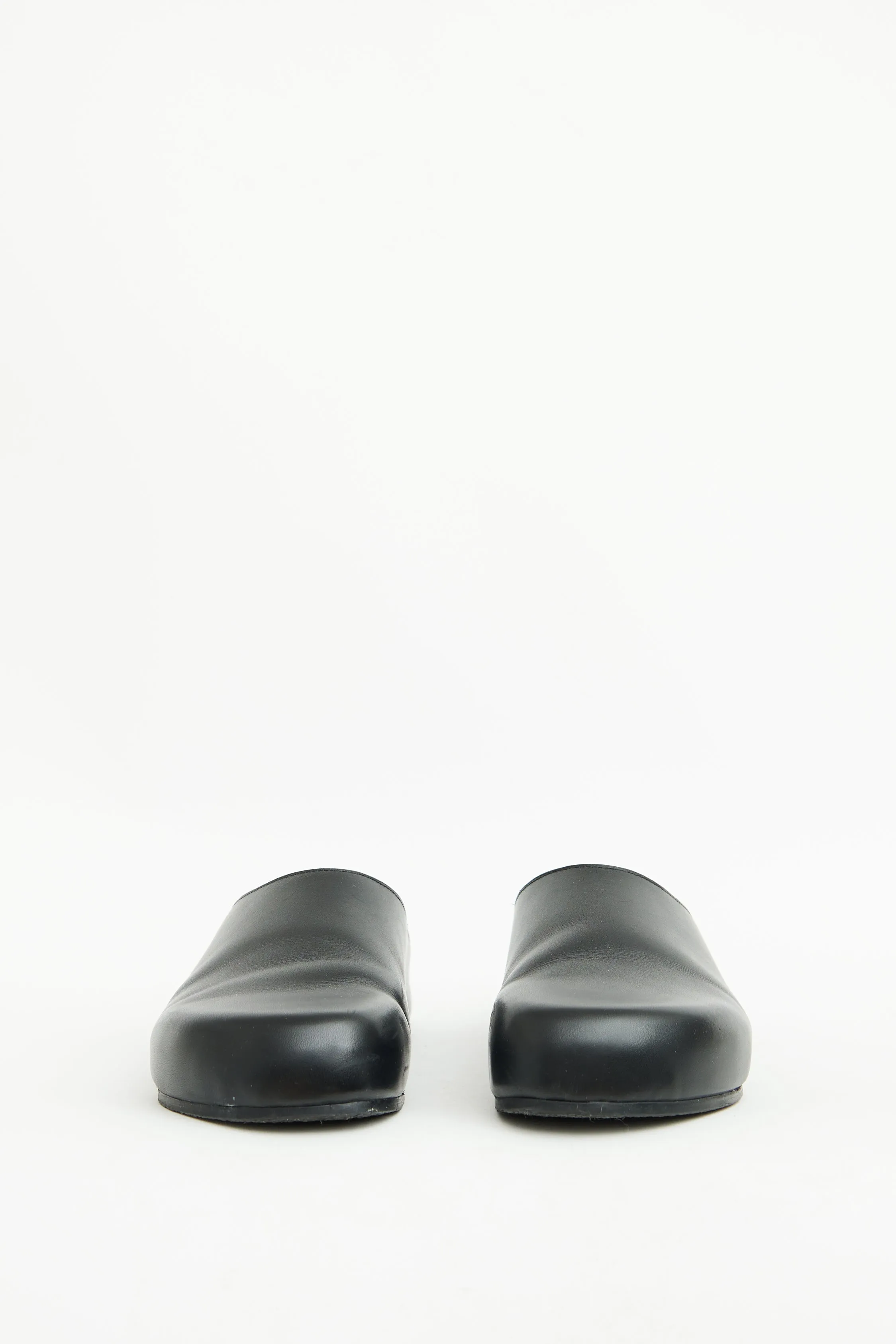 Black Clog Loafer Mule