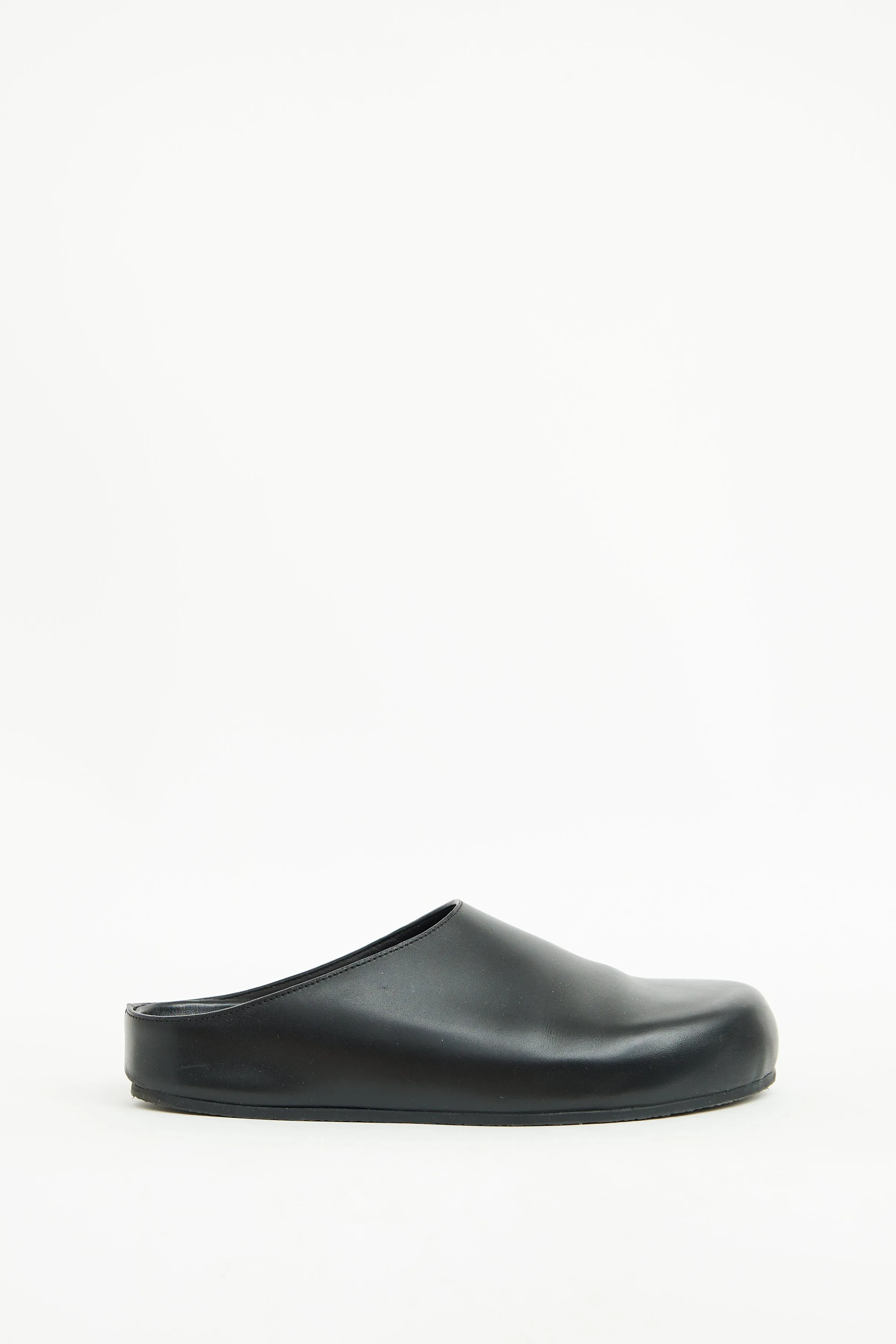 Black Clog Loafer Mule
