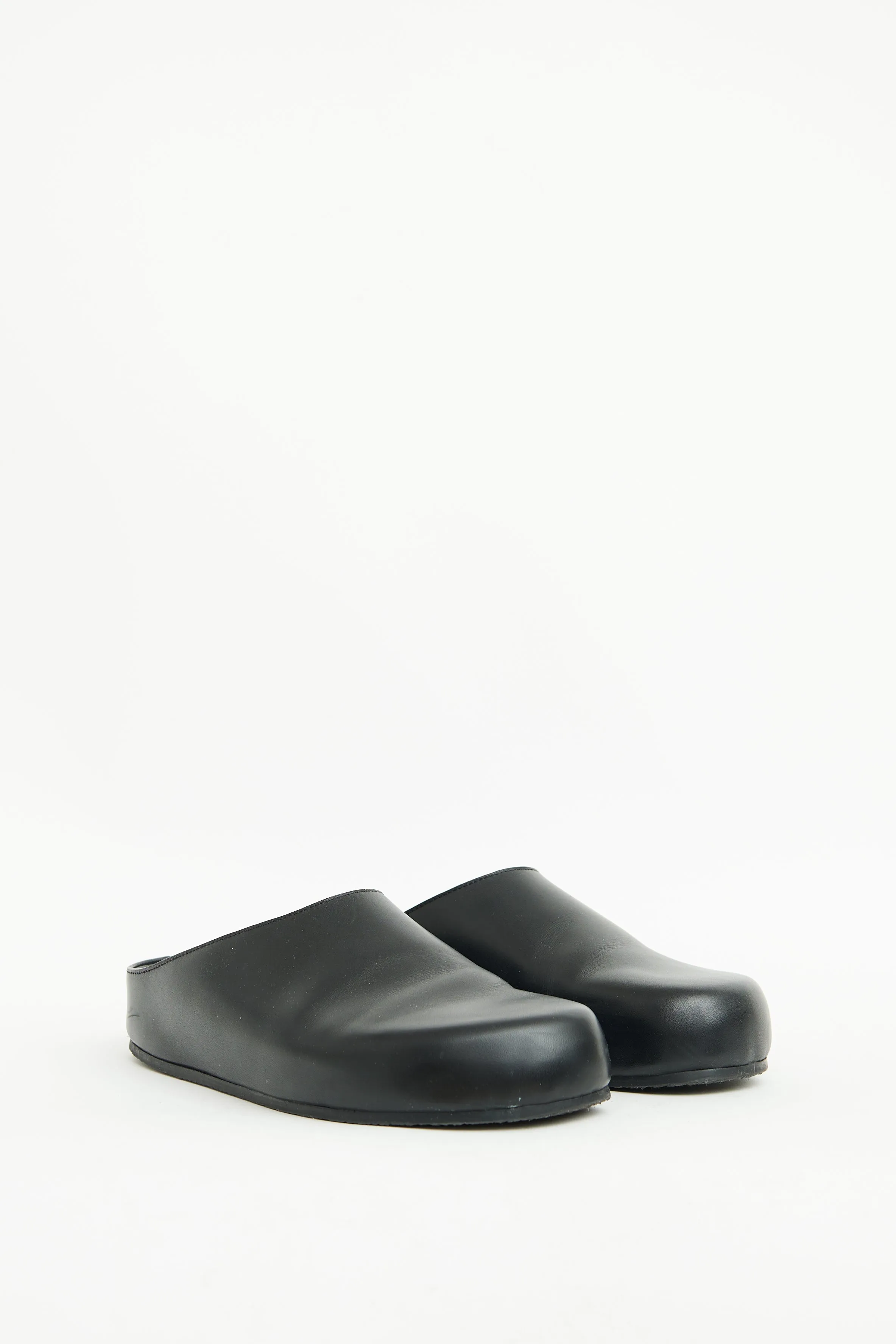 Black Clog Loafer Mule
