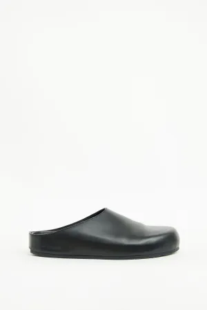 Black Clog Loafer Mule