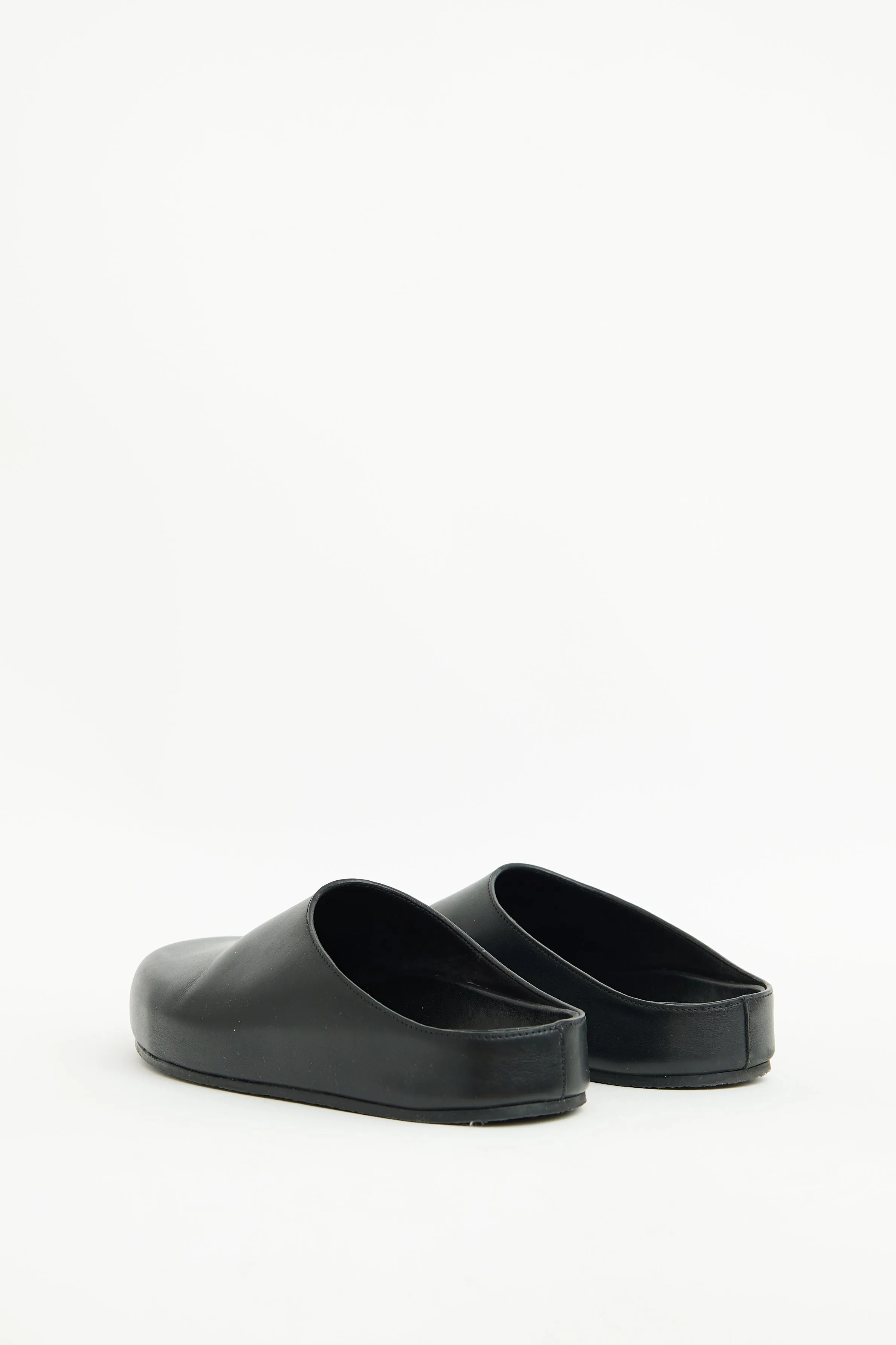 Black Clog Loafer Mule