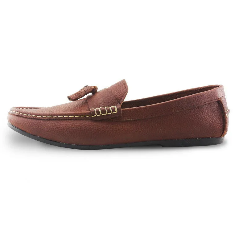 Comfy Tassel Loafer Wrinkle Soft Brown