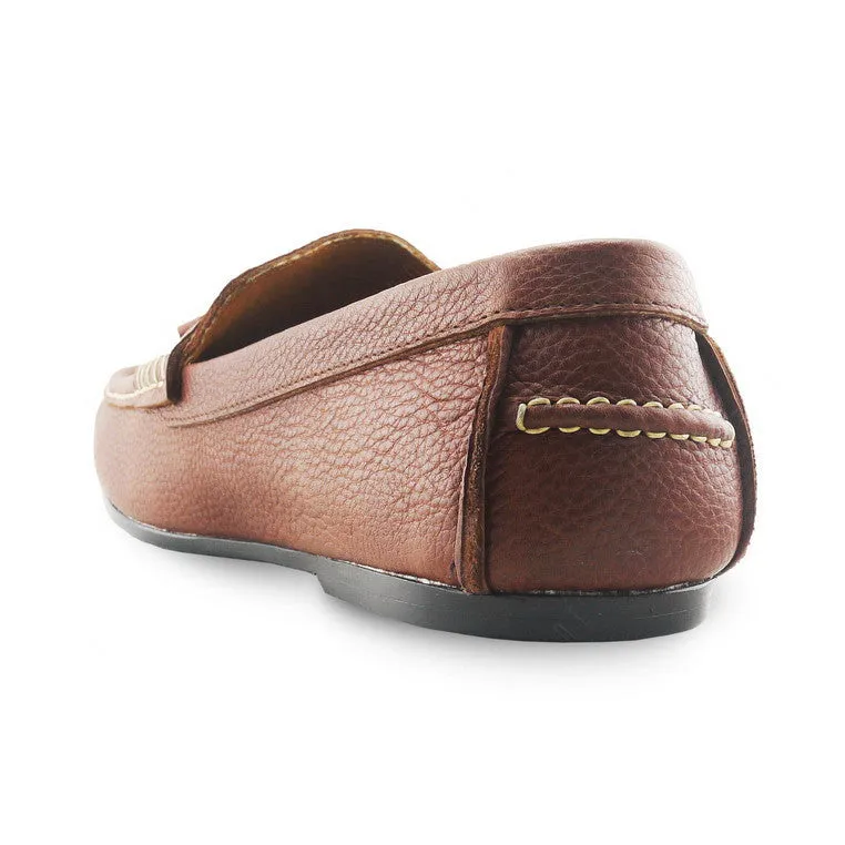 Comfy Tassel Loafer Wrinkle Soft Brown