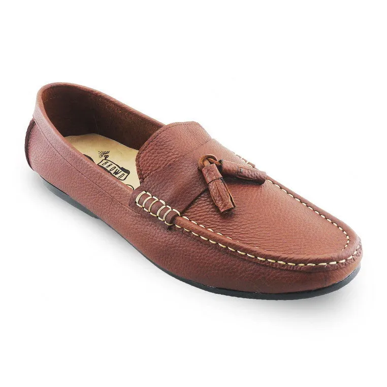 Comfy Tassel Loafer Wrinkle Soft Brown