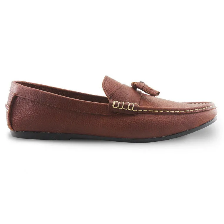 Comfy Tassel Loafer Wrinkle Soft Brown