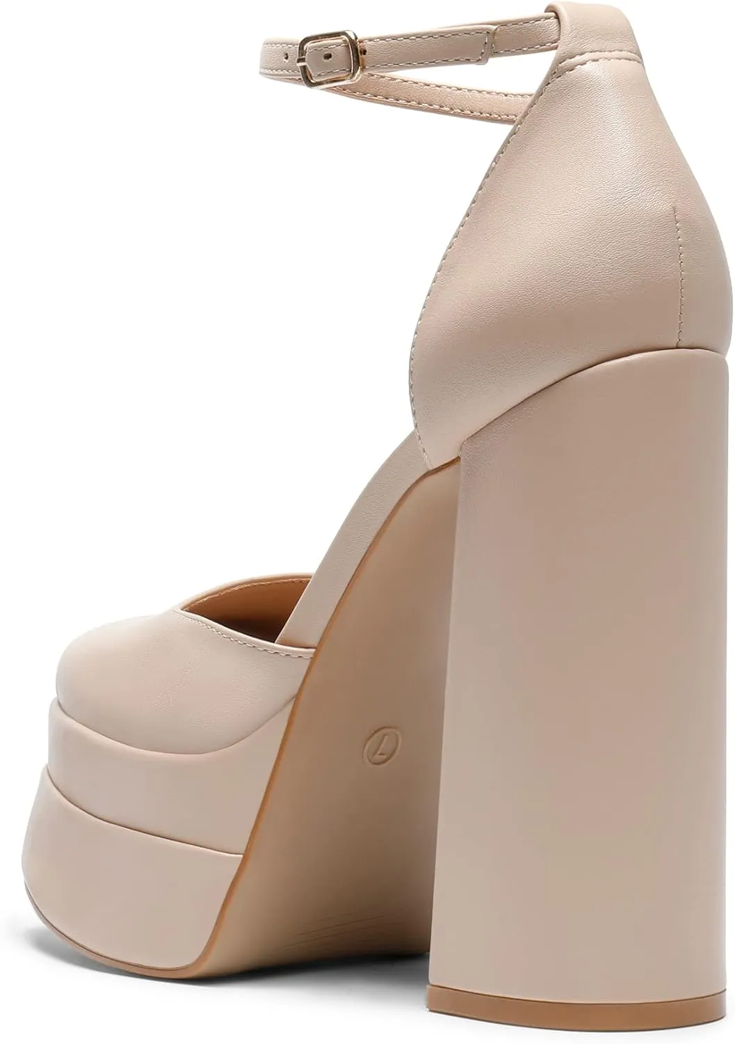 DREAM PAIRS Womens High Chunky Platform Closed Toe Block Heels Square Toe Ankle Strap Dress Wedding Party Pumps Shoes Aurelia