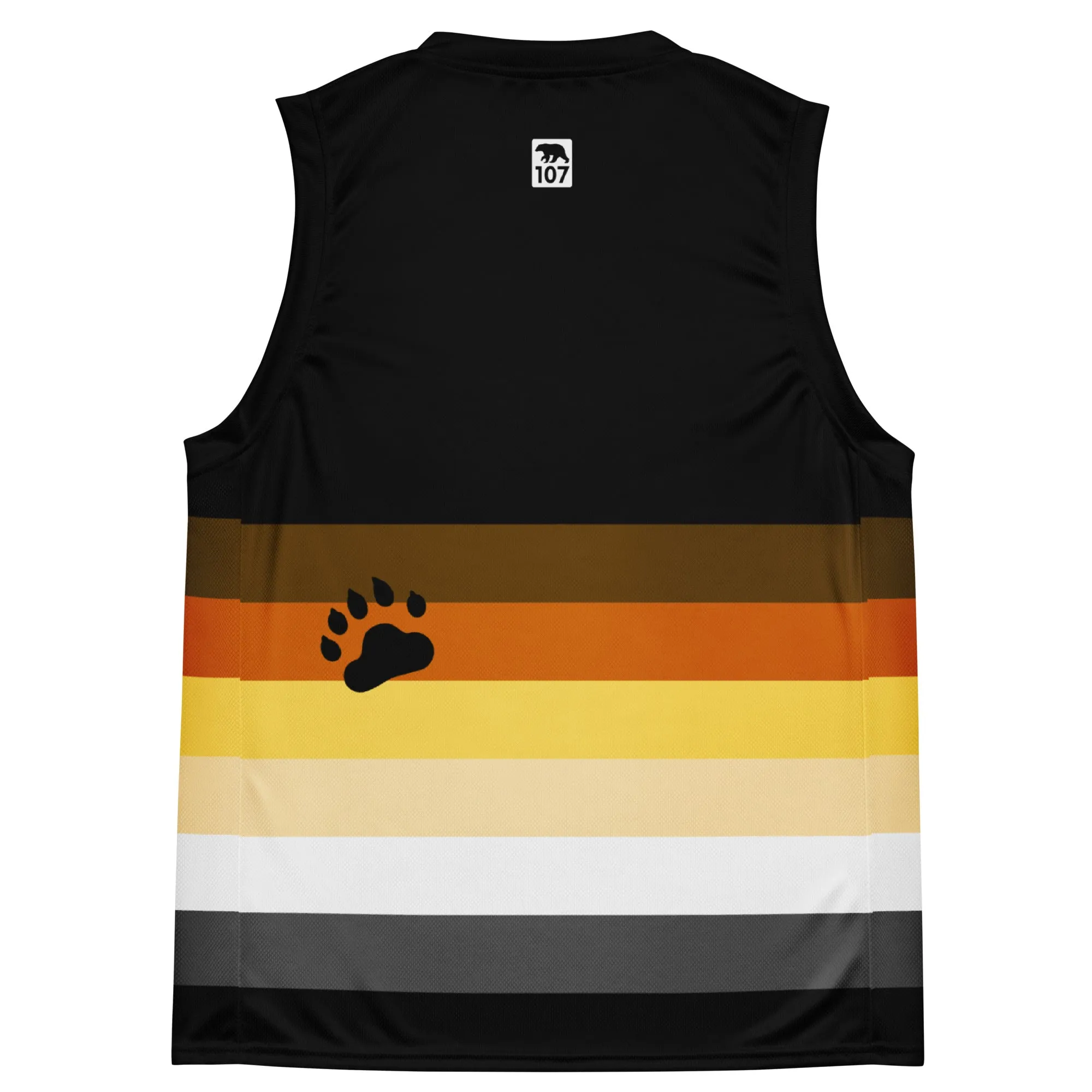 Gay Pride Bear 107 Recycled basketball jersey