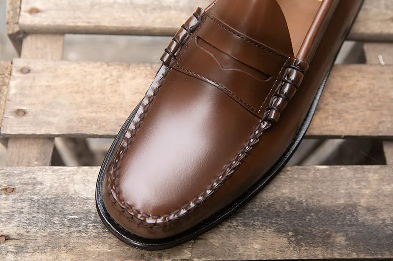 G.H.Bass Weejuns Larson Penny Loafer - Mid Brown Leather