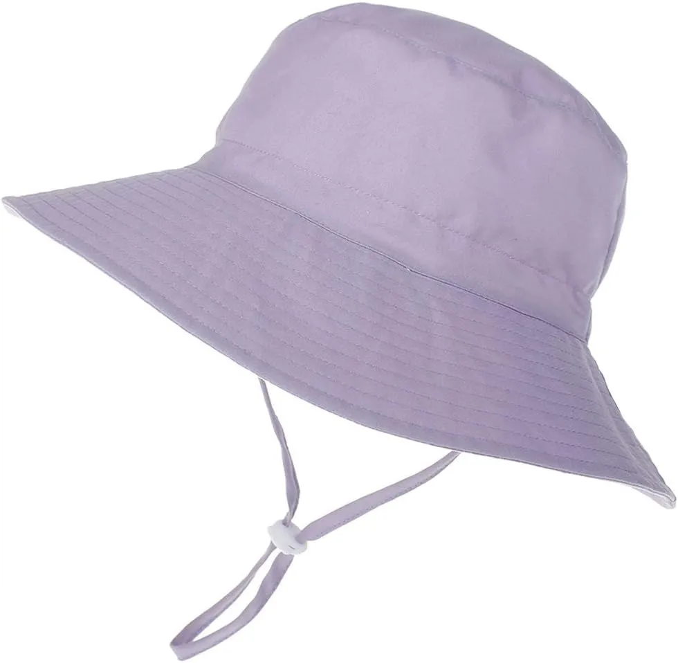 MaxNova Baby Sun Hat Toddler Summer UPF 50  Baby Girl Bucket Hat Wide Brim Beach Hats for Baby Boys 0-7 Years 2pack