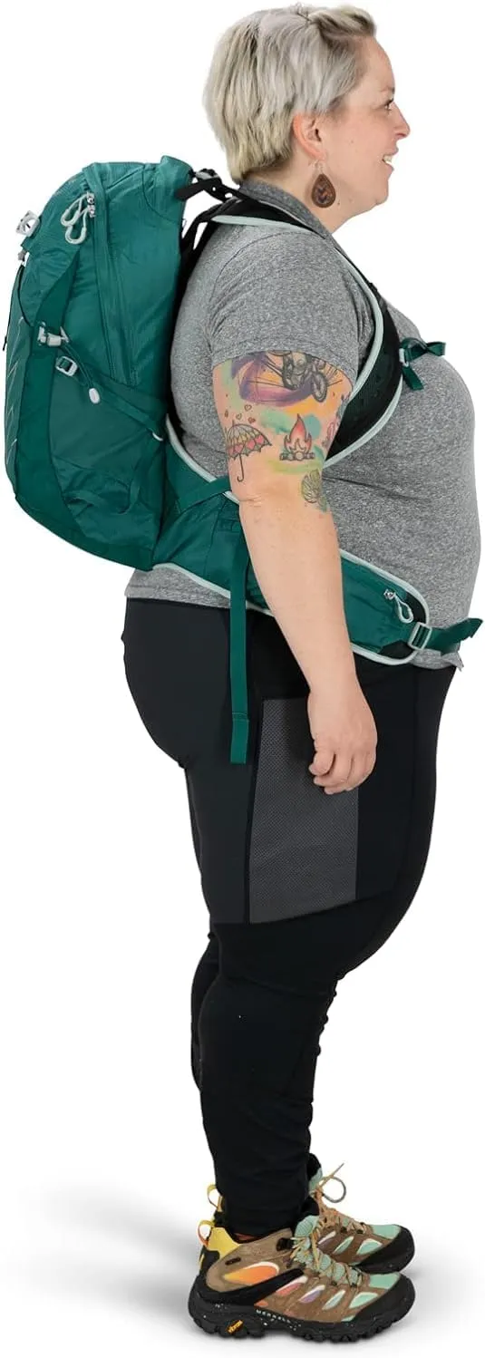 Osprey Tempest 20L Women's Hiking Backpack with Hipbelt, Jasper Green, WXS/S, Extended Fit