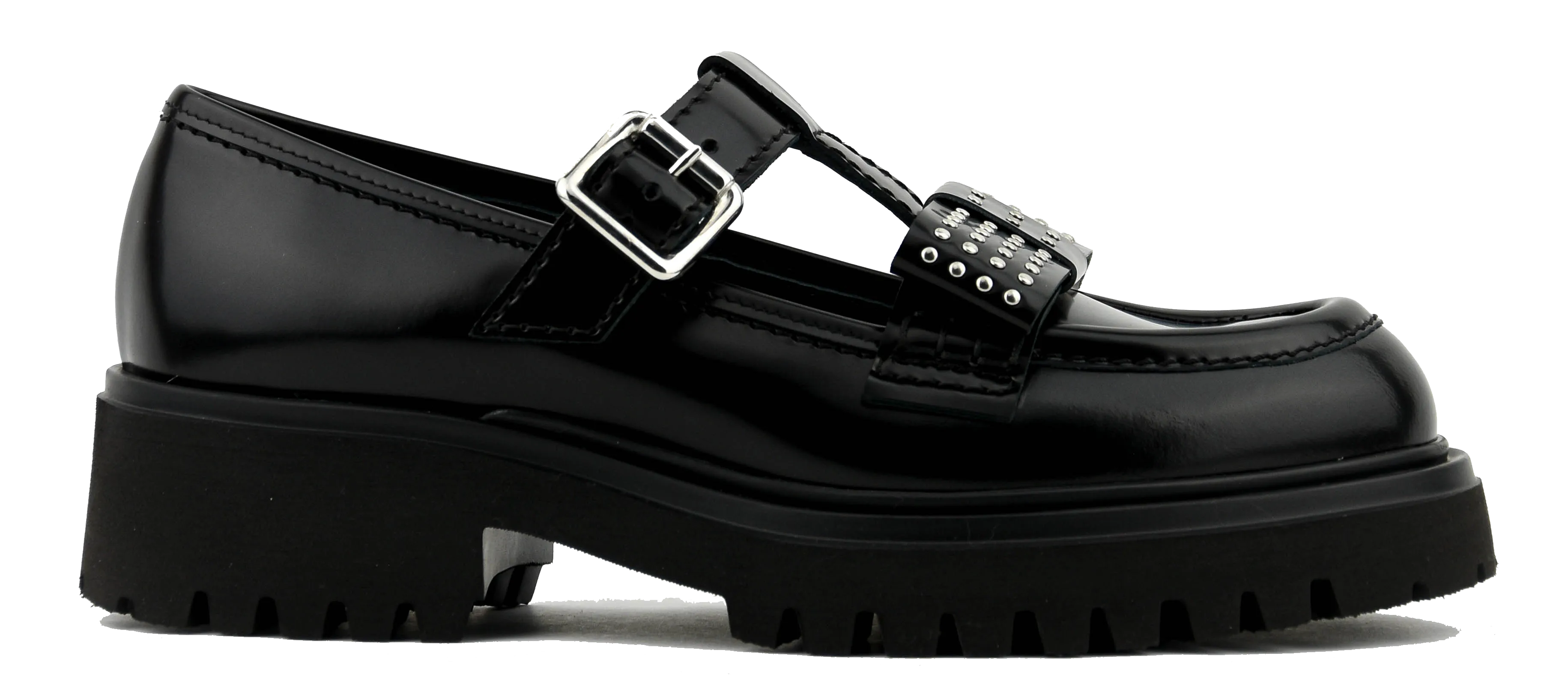 PAUL WARMER LONDON LOAFER BLACK MICROSTUDS