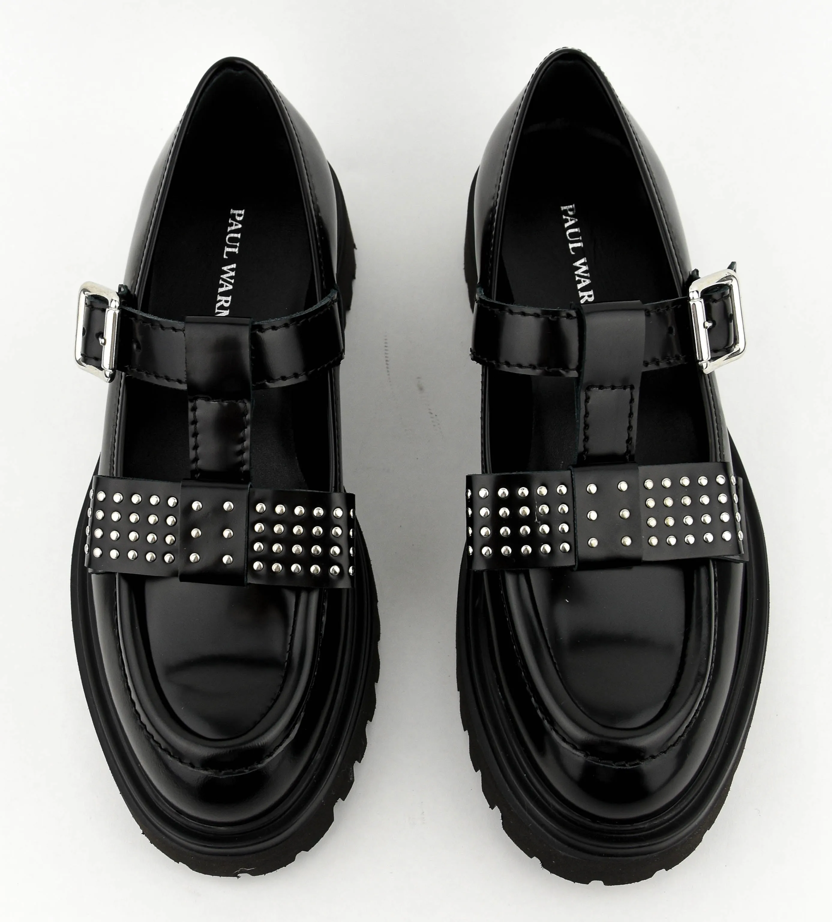 PAUL WARMER LONDON LOAFER BLACK MICROSTUDS