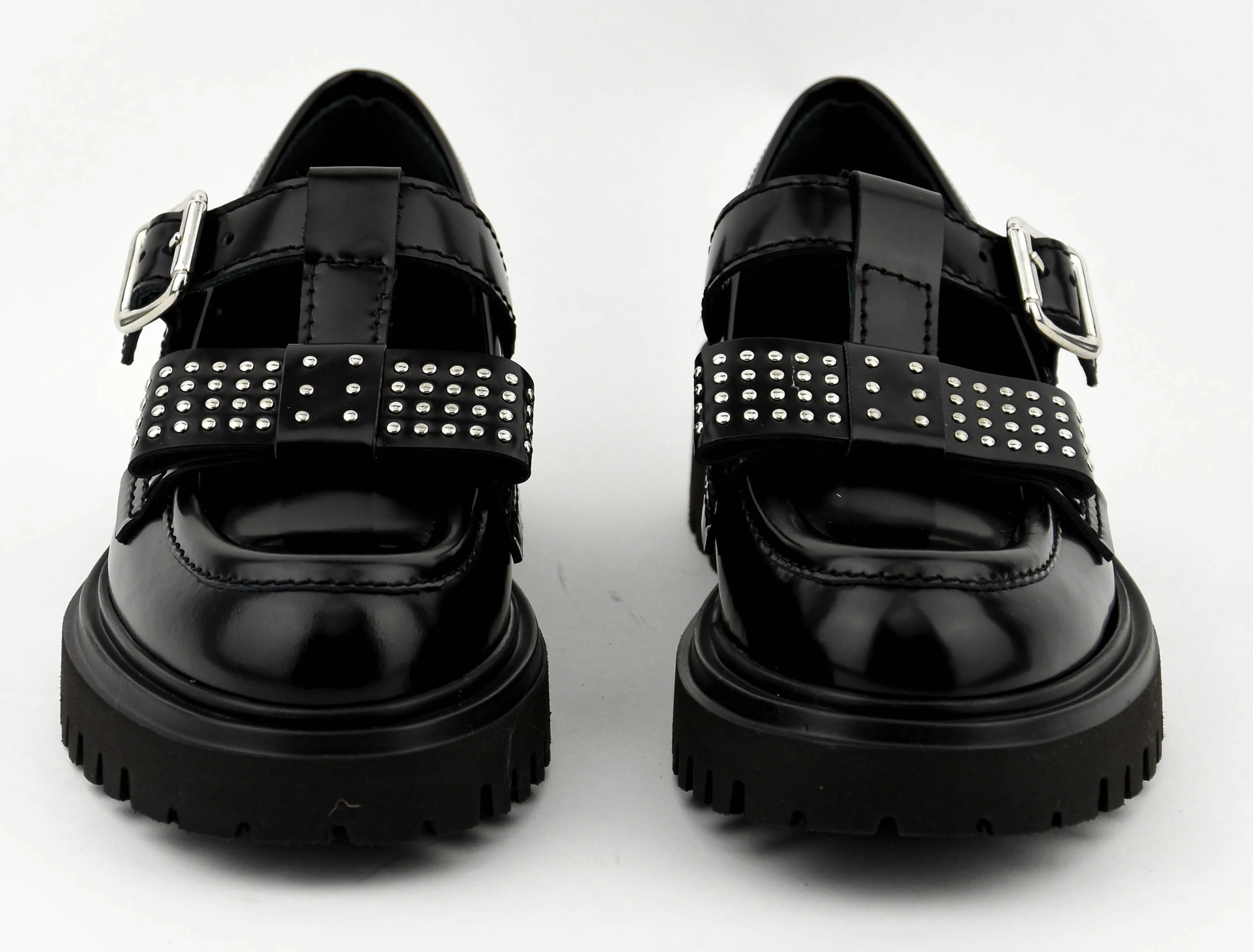 PAUL WARMER LONDON LOAFER BLACK MICROSTUDS