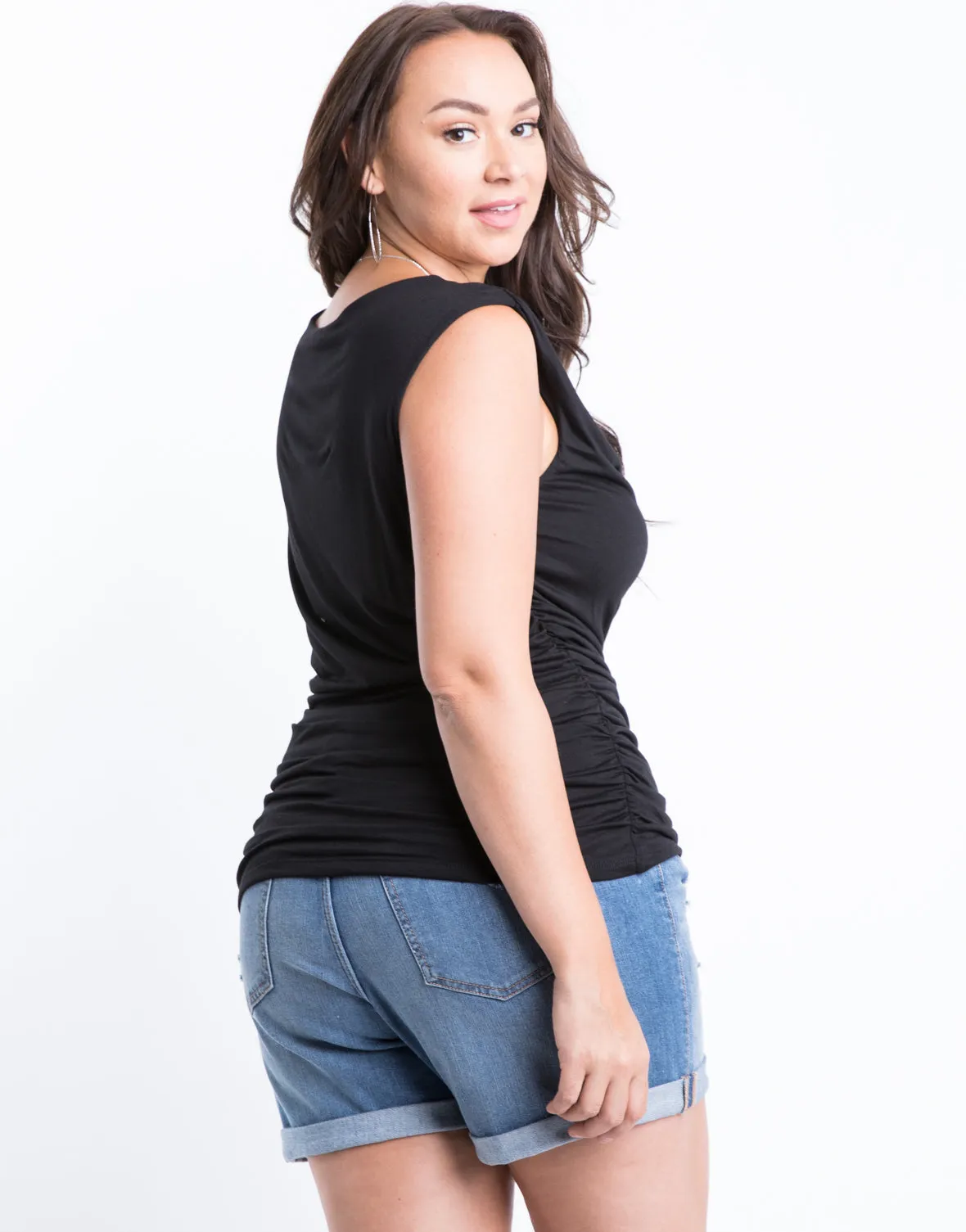 Plus Size Cowl Neck Top