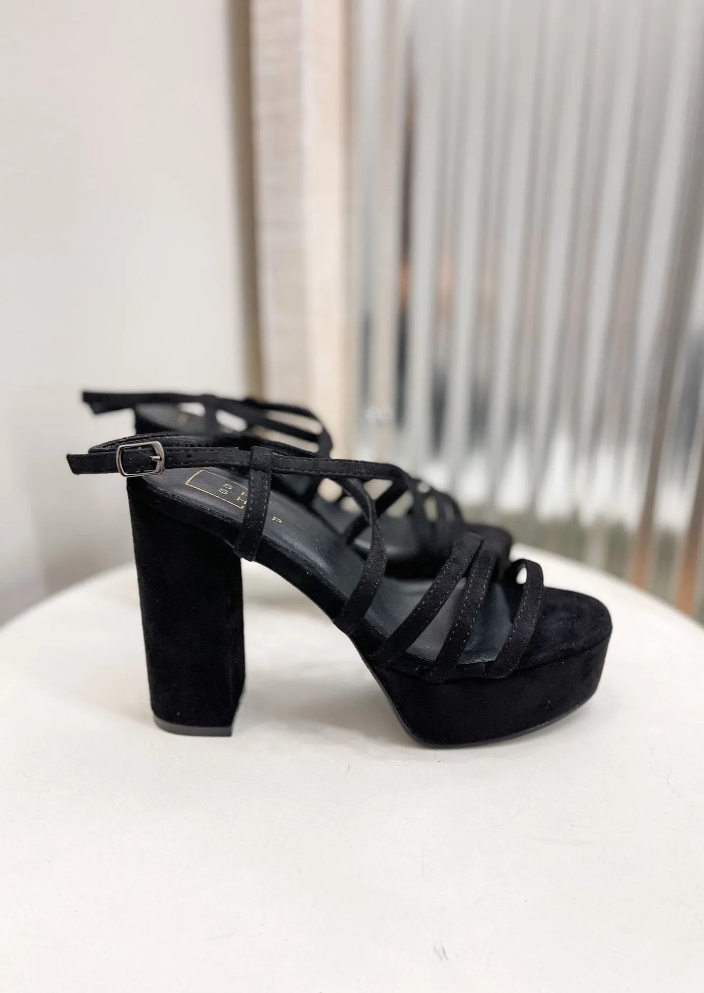 Shu Shop Goldie Heels - Black Suede