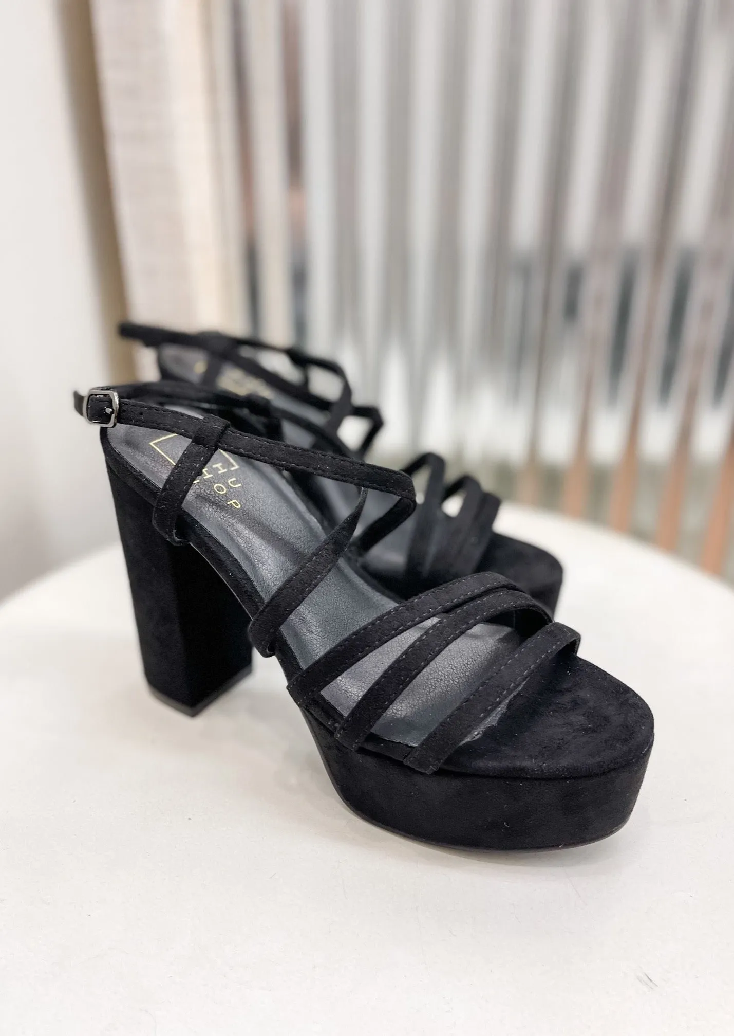 Shu Shop Goldie Heels - Black Suede
