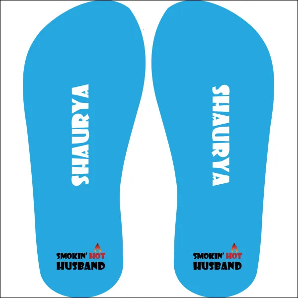 Smokin Hot Husband © Personalized Flip Flops
