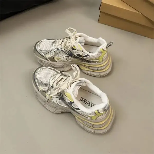 TAVIMART  -  Women's Shoes Casual Shoes Spring Sneakers Tennis Female Woman-shoes Fashion Trainers Roses Mesh 2024 Silver Leisure Summer