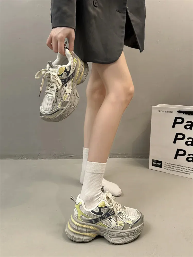 TAVIMART  -  Women's Shoes Casual Shoes Spring Sneakers Tennis Female Woman-shoes Fashion Trainers Roses Mesh 2024 Silver Leisure Summer